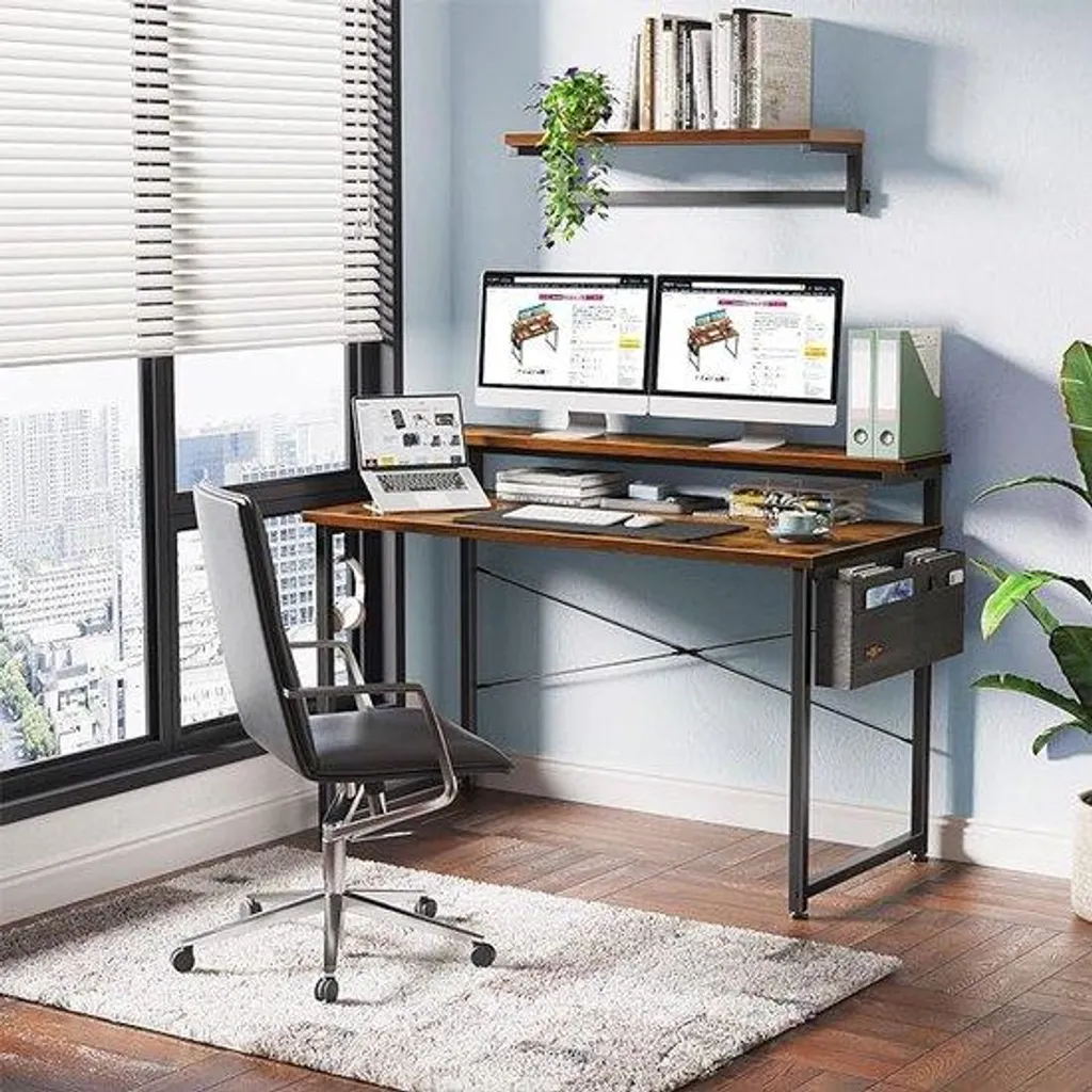 Poste de travail informatique 120cm table de bureau pour atelier