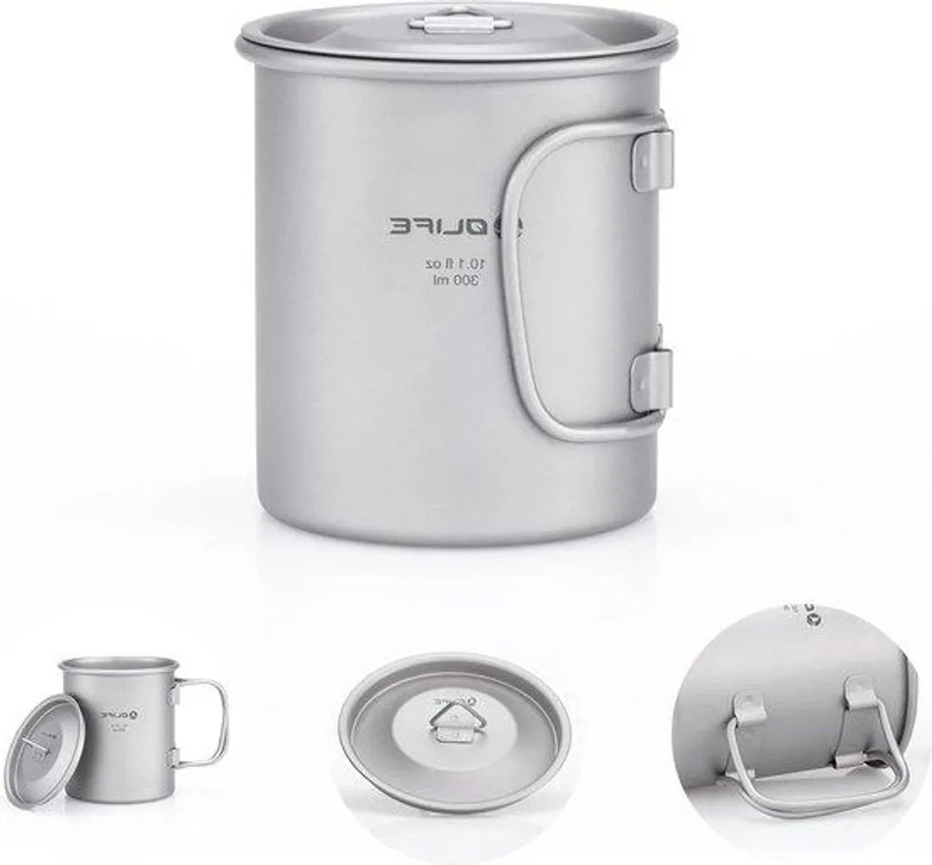 Gourde en titane de randonnée portable pour trekking et bivouac pro