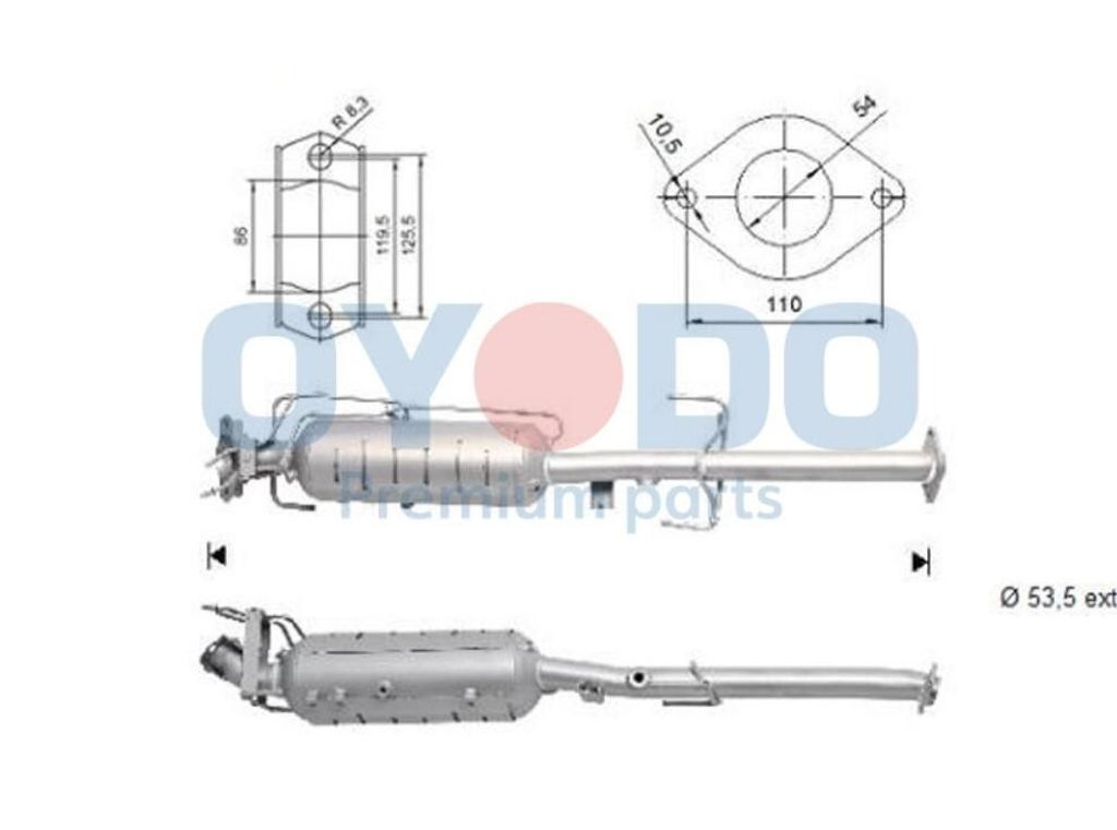 Oyodo 20N0039-OYO Dieselpartikelfilter DPF Rußpartikelfilter für MAZDA 6 Kombi (GH) Abgasanlage Diesel