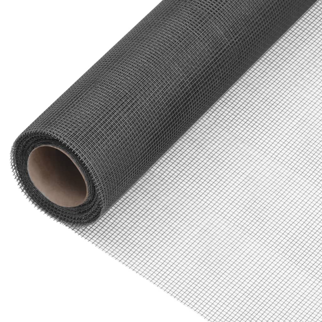 vidaXL Fliegengitter Fiberglas 112x2000 cm Schwarz Produktbild 