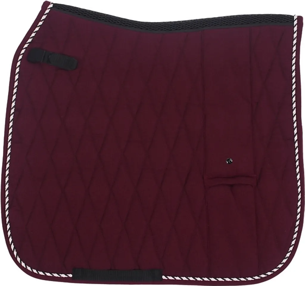 Tapis bordeaux QHP Juliet Dressage avec matelassage respirant