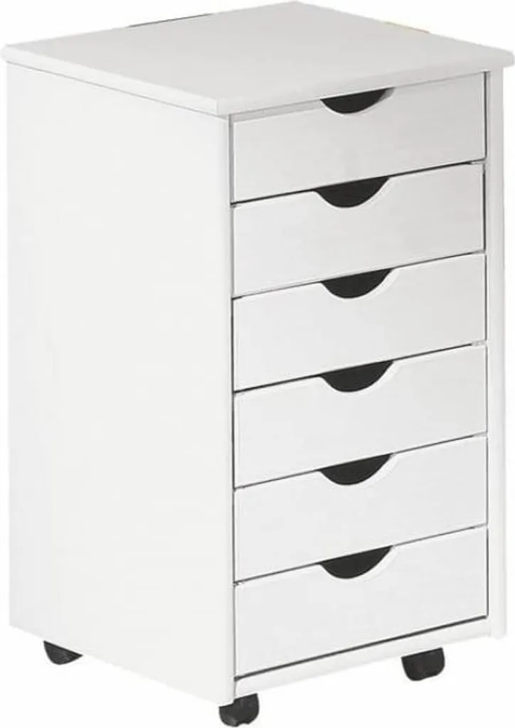 Caisson Simon 2 - Caisson de Bureau Mobile à 3 Tiroirs avec Serrure Blanc