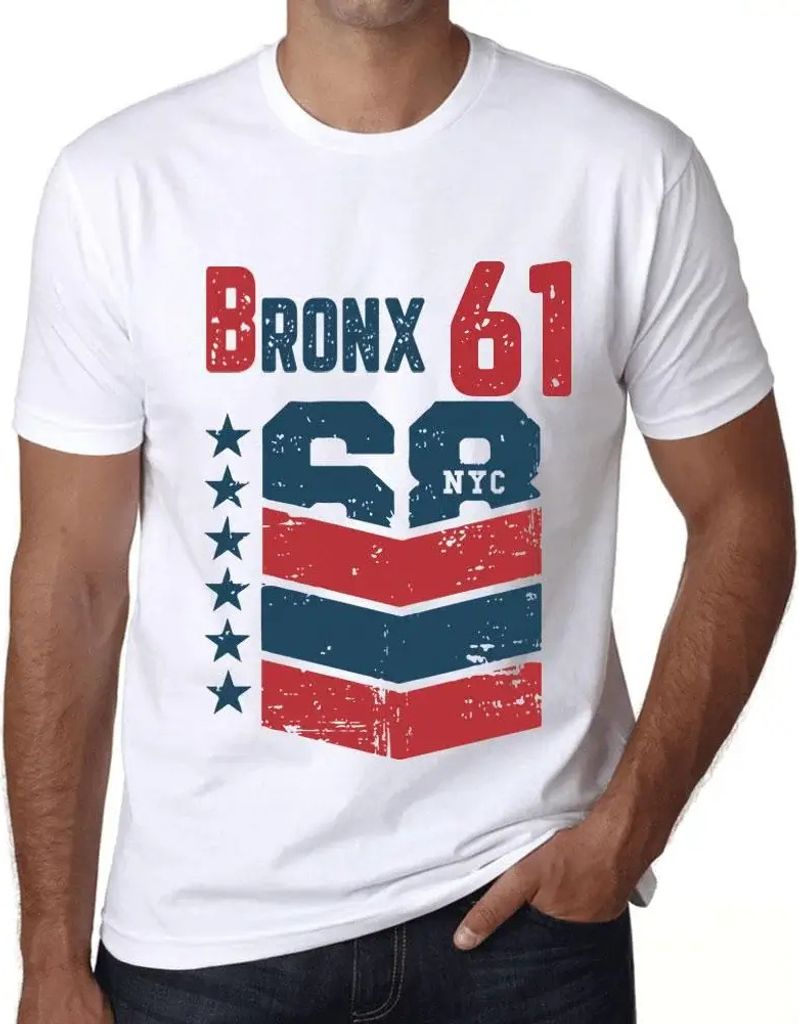 Herren Grafik T-Shirt Bronx 61 Geschenk 61. Geburtstag Jahrestag 61 Jahre Jubiläum 61 Jährige Mann Jahrgang 1963 Kurzarm Lustige Druck