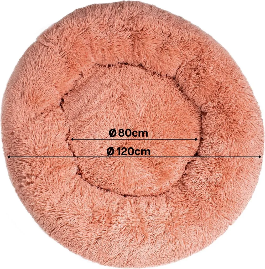 Lionto Letto Cani Design Rosa 120cm: Elegante Cuccia Peluche XL - 5