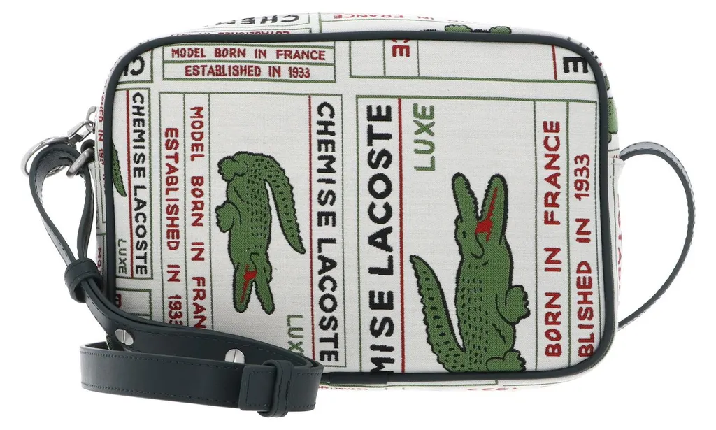 Sacoche Lacoste Crossover Multiple Label Sinople en Toile Résistante