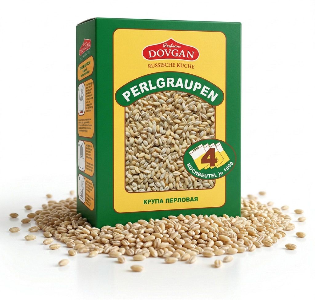 Dovgan Perlgraupen in Kochbeutel - portioniert - 4x100g pro Produktbild 