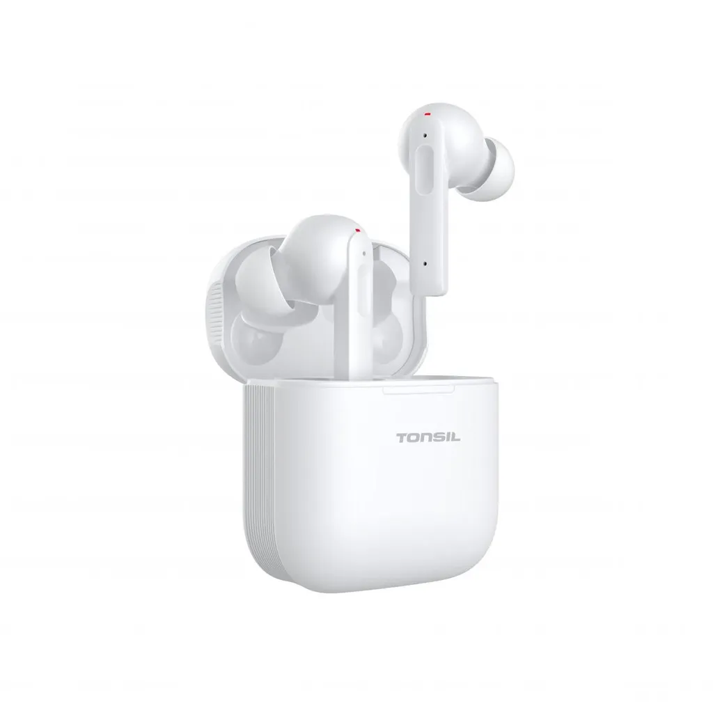 Casque audio Bluetooth TONSIL T55BT blanc à réduction de bruit active