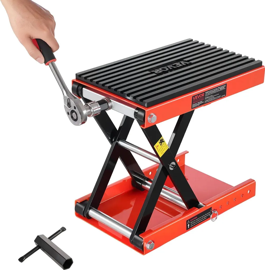 Pont élévateur pour motos 1200 lb - Table large en acier robuste XL