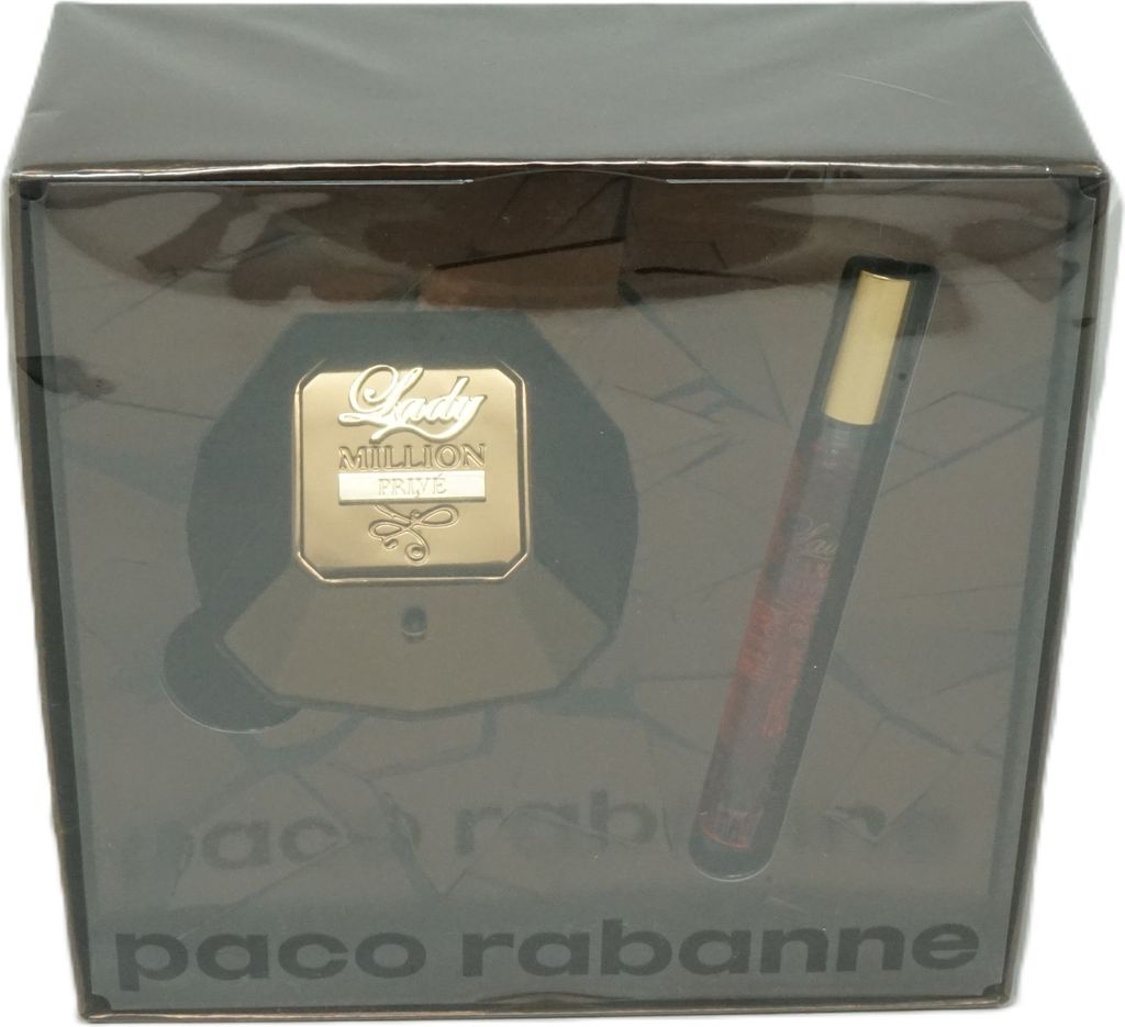 Paco Rabbane Lady Million Privé Geschenkset Eau de Parfum 50 ml + 10 ml Travelspray