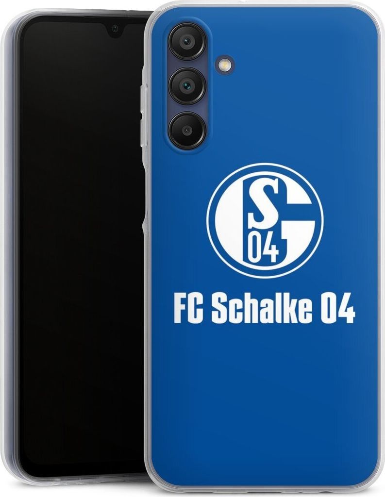 DeinDesign Handyhülle für Samsung Galaxy A15 5G Silikon Hülle Case Smartphone Schutzhülle FC Schalke 04 Logo Offizielles Lizenzprodukt