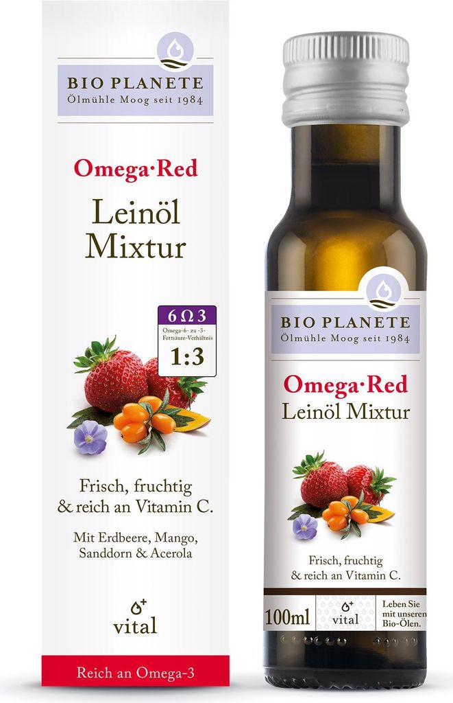 OMEGA RED - MIESZANKA Z OLEJEM LNIANYM (ROKITNIK, MANGO, Zdjęcie produktu 