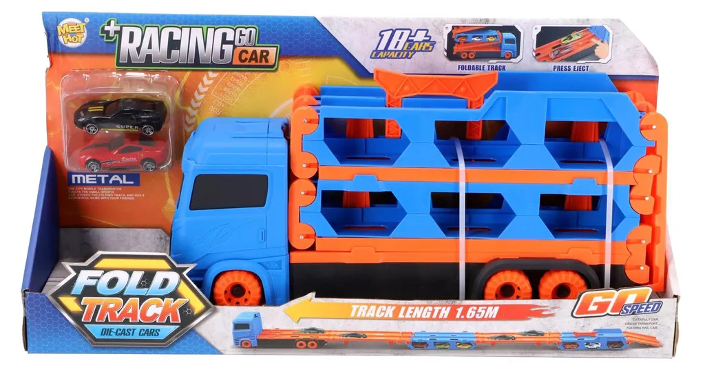 Camion Transporteur de Voitures Jouet Enfant avec Rampe et Véhicules
