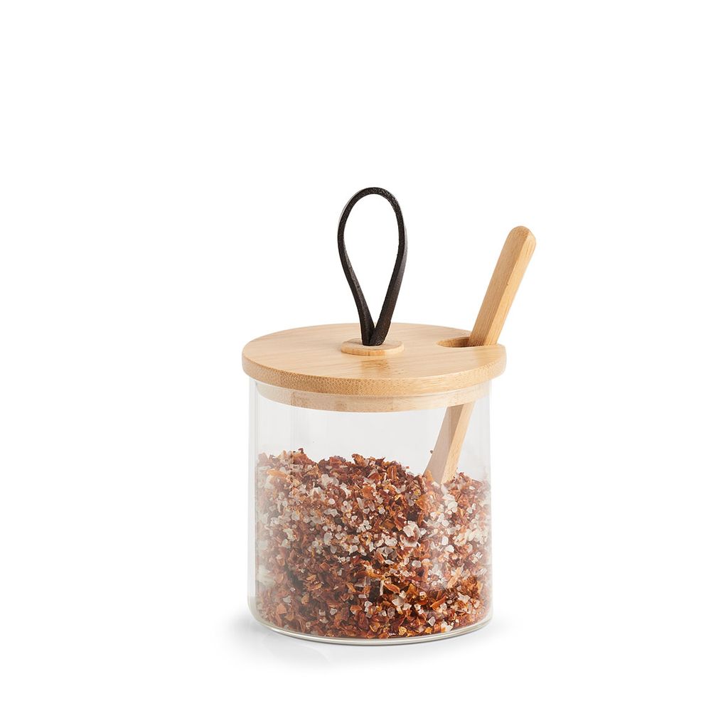 Vorratsglas rund 320 ml Holzdeckel mit Schlaufe ZELLER Produktbild 