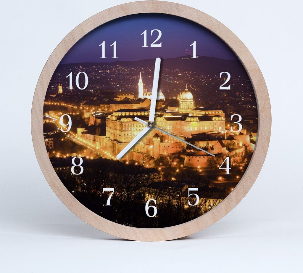 Holzuhr 30fi cm wanduhr - Stadt Budapest Stadt