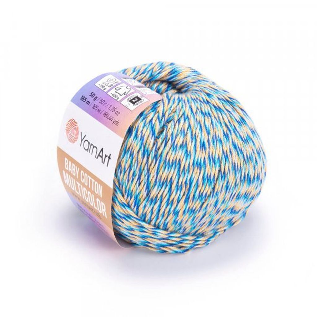 Yarn Art Baby Baumwolle Multicolor 5211 Blue Yellow Produktbild 