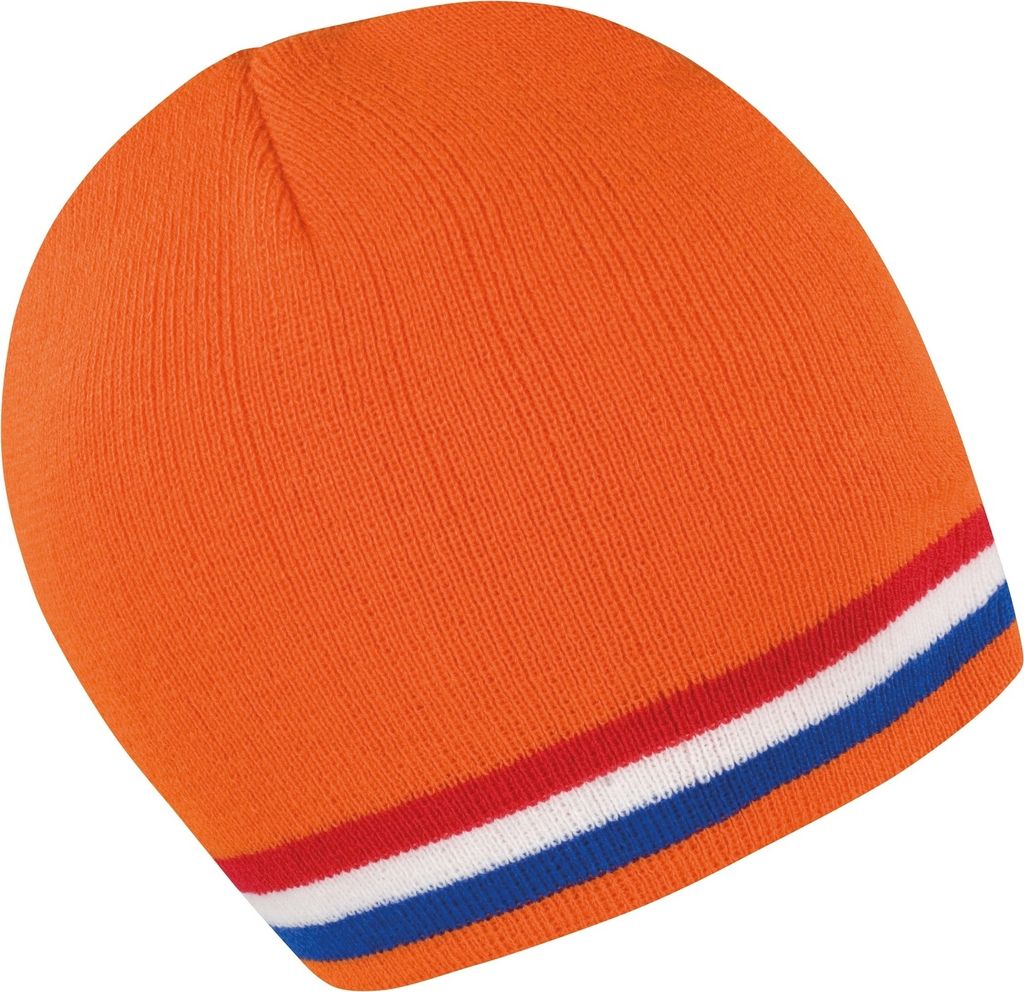 Result Uni Winter Mütze in Nationalfarben RW3704 (Einheitsgröße) (Orange/Rot/Weiß/Blau)
