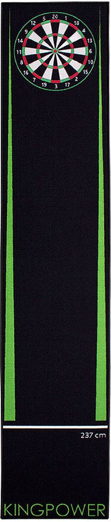 Kingpower Dartteppich mit Abwurflinie, Dart Zubehör mit Motiv, Dartmatte mit Oche, pflegeleichter Teppich rutschfest , Auswahl:Design 7 - 290 x 60 cm