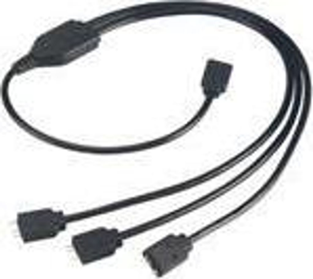 Akasa AK-CBLD07-50BK, Kabelsplitter, Schwarz, Produktbild 