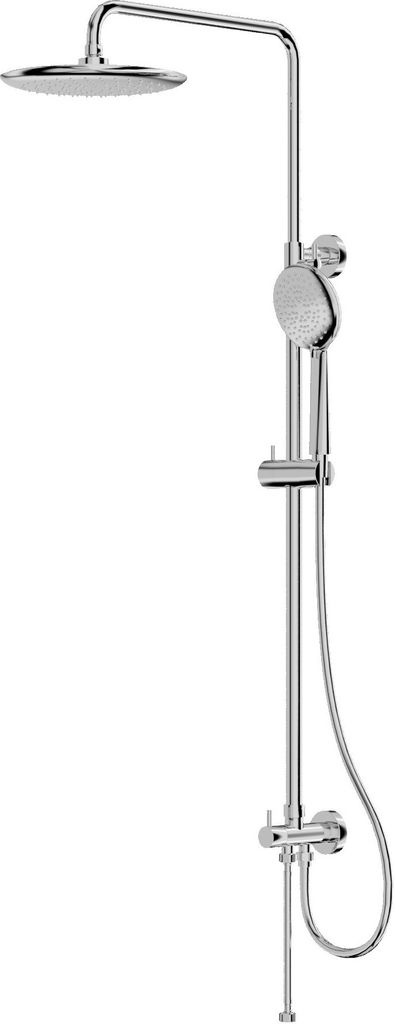Lavita Orion Chrom Duschset | Duschgarnitur mit Regendusche ohne Armatur | Modernes Design