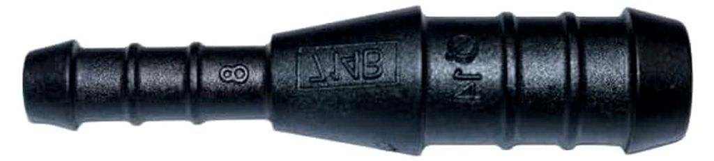 Schlauchverbinder 14 mm auf 8 mm gerade reduziert PA GF30 schwarz