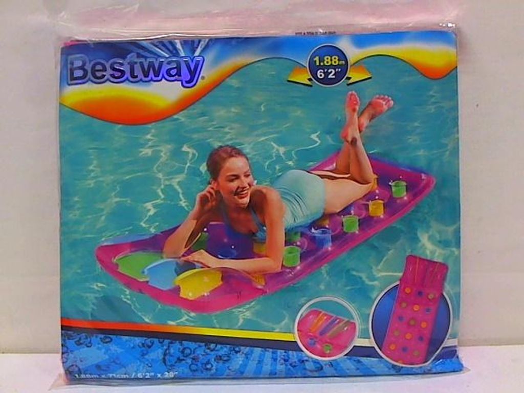Bestway 43014, Niebieski, Różowy, Pływający materac, Wzór, Zdjęcie produktu 