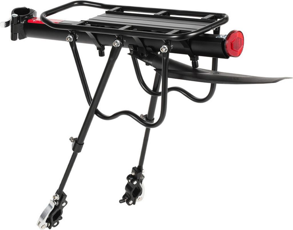 Yakimz Fahrrad Gepäckträger Einstellbare Mountainbike, mit Reflektor- verstellbar für 24 - 29 Zoll Fahrräder, inkl. Schutzblech, belastbar bis ...