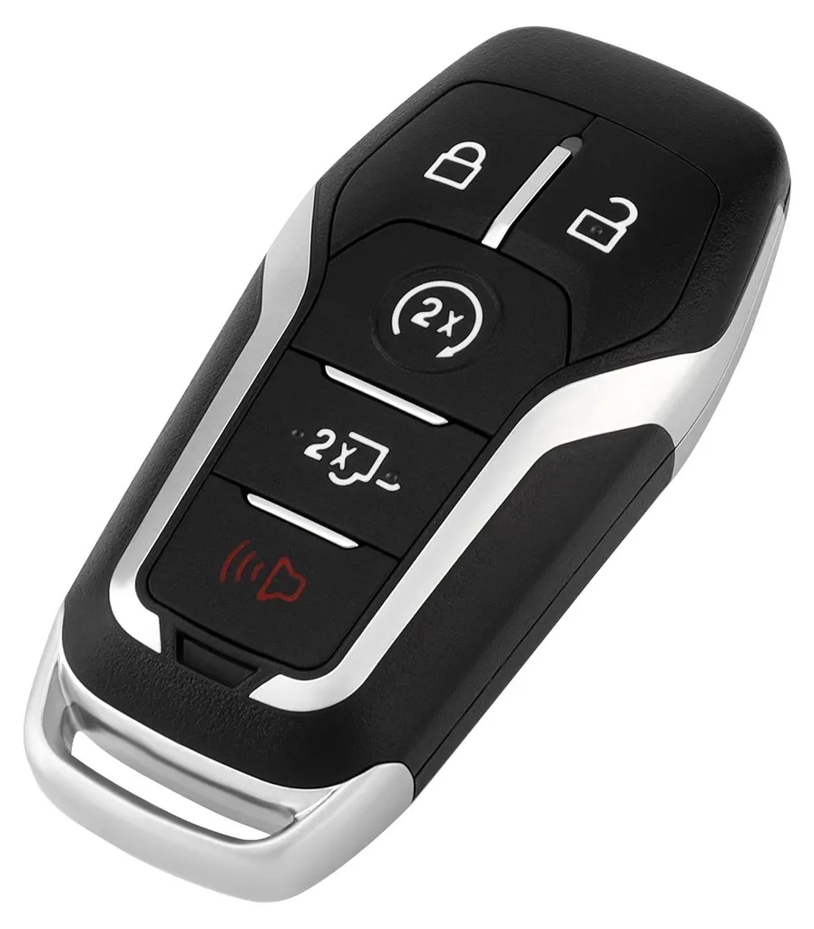 Boîtier de clé pour télécommande d'accès sans clé ABS Noir - 5 Boutons - 5