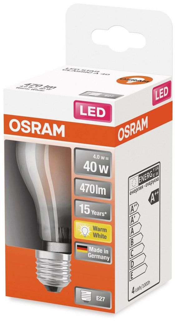 OSRAM 4058075112469 OSRAM LED-Lampe LED RETROFIT CLASSIC A Obrázok produktu 
