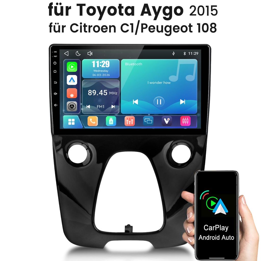 Junsun Autoradio für Toyota Aygo (2015) / Citroën C1 / Produktbild 