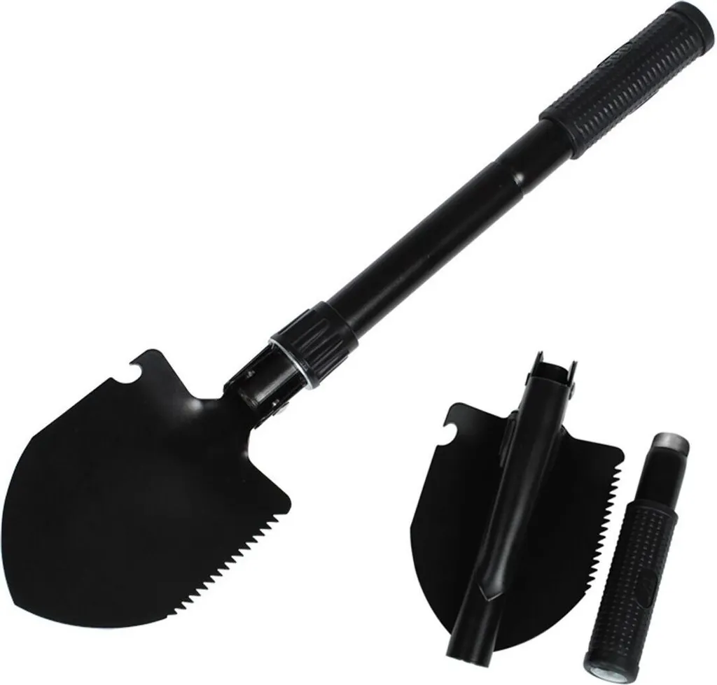 Vanga Pieghevole Militare Multifunzione - Pala Sopravvivenza 58cm Acciaio