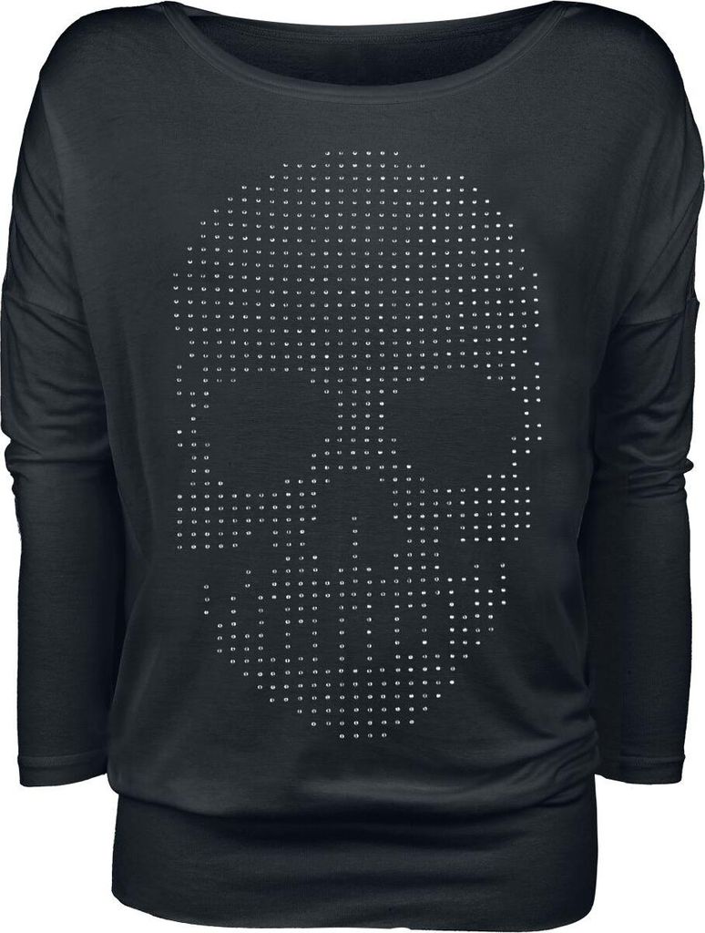 Full Volume by EMP Damen schwarzer Sweater mit Totenkopf-Print XXL