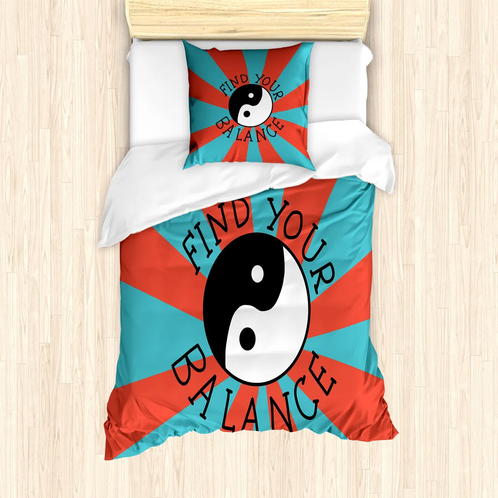 Housse de Couette Anti-Acariens Yin et Yang, Idéal Peaux Sensibles