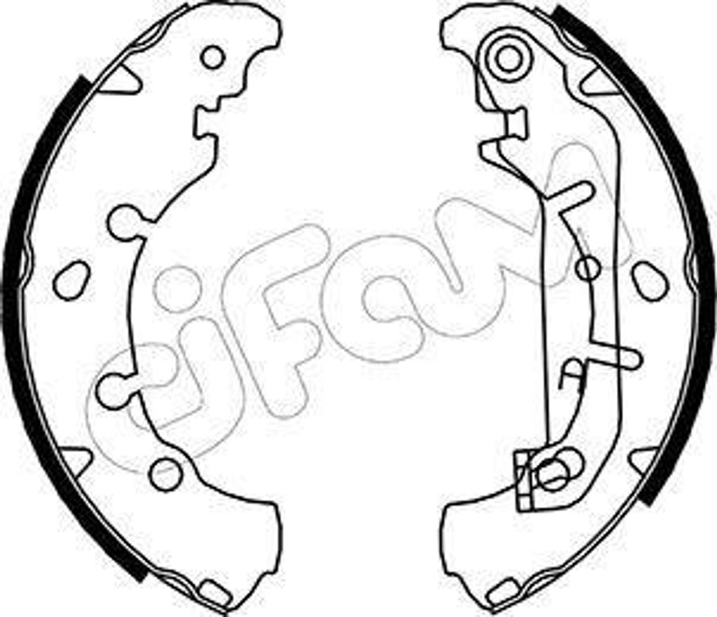 CIFAM Bremsbackensatz Trommelbremse Hinten für FORD Fiesta Mk5 Schrägheck (JH1, JD1, JH3, JD3) 203,2mm 153-136