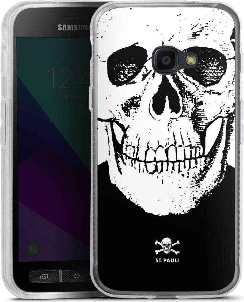 DeinDesign Handyhülle für Samsung Galaxy Xcover 4 Silikon Hülle Case Smartphone Schutzhülle FC St. Pauli Offizielles Lizenzprodukt Totenkopf