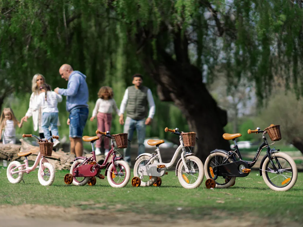Vélo Enfant 12 Pouces Style Rétro Gris pour Apprendre l'Équilibre - 10
