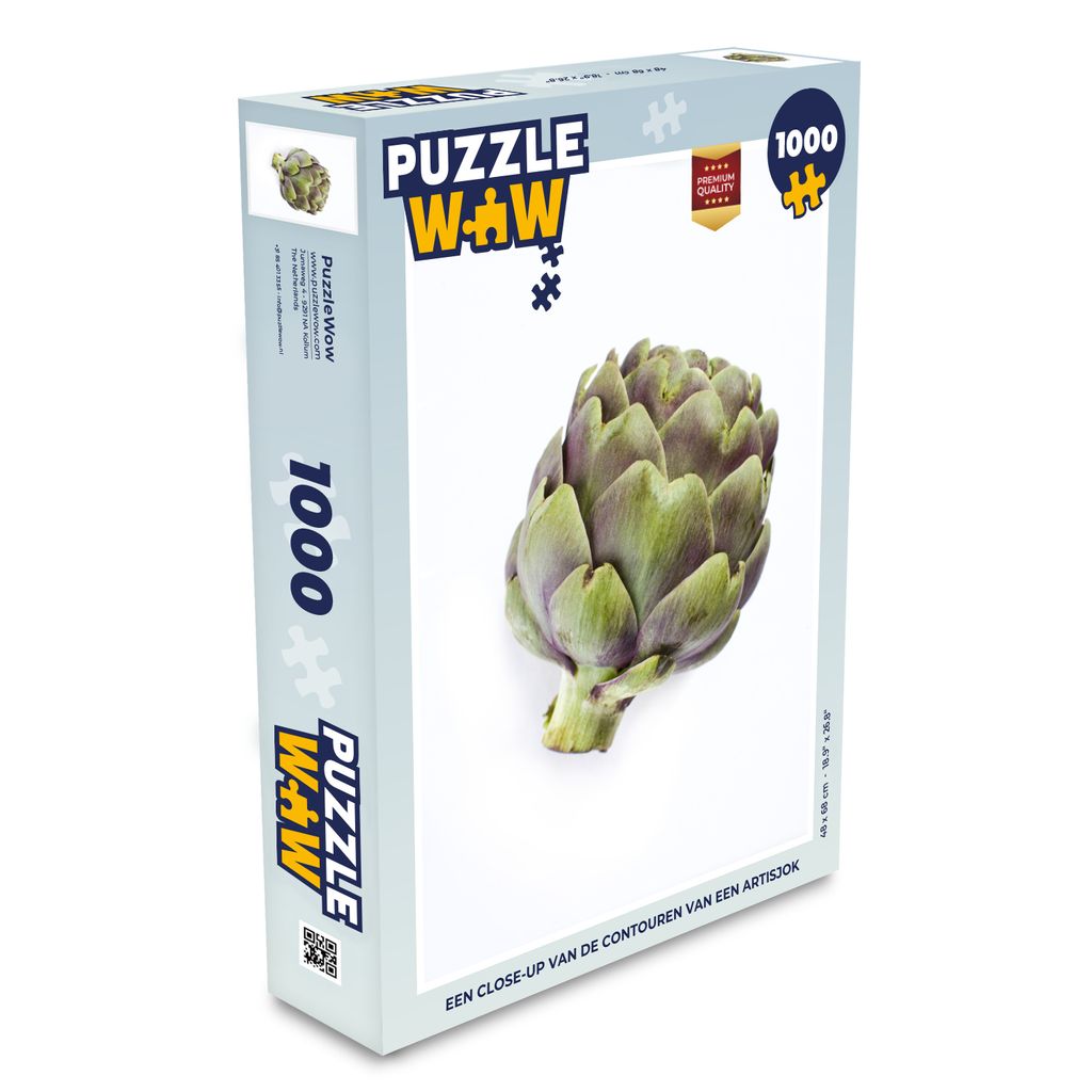 MuchoWow Puzzle 1000 Teile Eine Nahaufnahme der Konturen einer Artischocke - Spielzeug - Alt und Jung - Spiele - Puzzeln