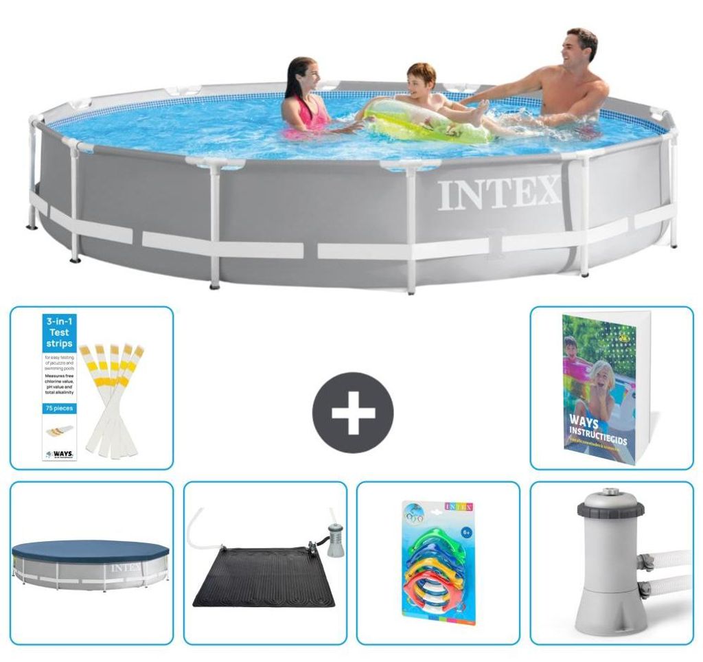 Prism Frame Pool Rund - 366x76 cm - 7-teilig S37