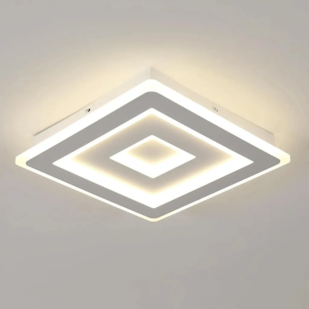Plafonnier LED carré moderne 20146417 saillie 4500K pour salon 30m²