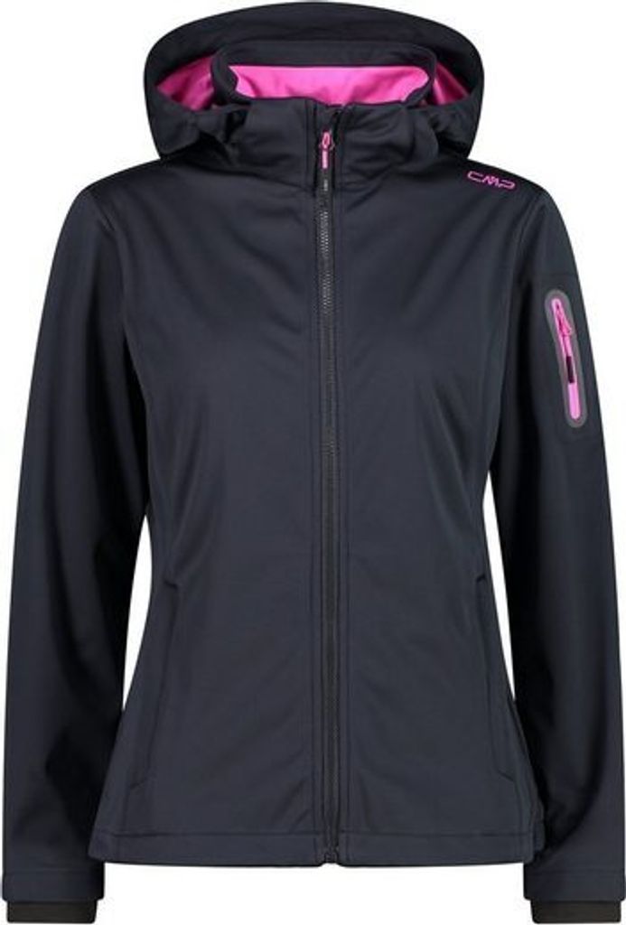 Cmp Woman Jacket Zip Hood 00Un Antracite-Fard 36