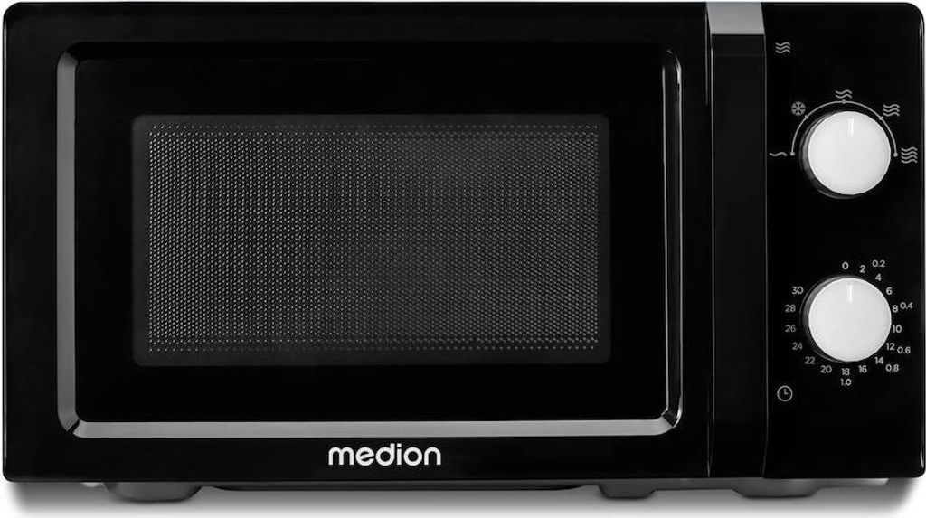 Medion MD 11475 Mikrowelle schwarz/weiß 20l Produktbild 