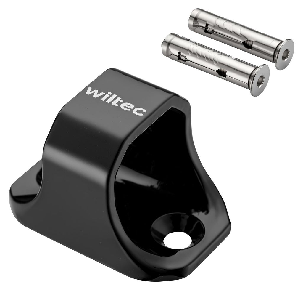 Wiltec Diebstahlsicherungsanker Typ 02 aus Stahl 76 x 50 x 54 mm, Diebstahlsicherung Wand- und Bodenanker für Motorrad und Fahrrad