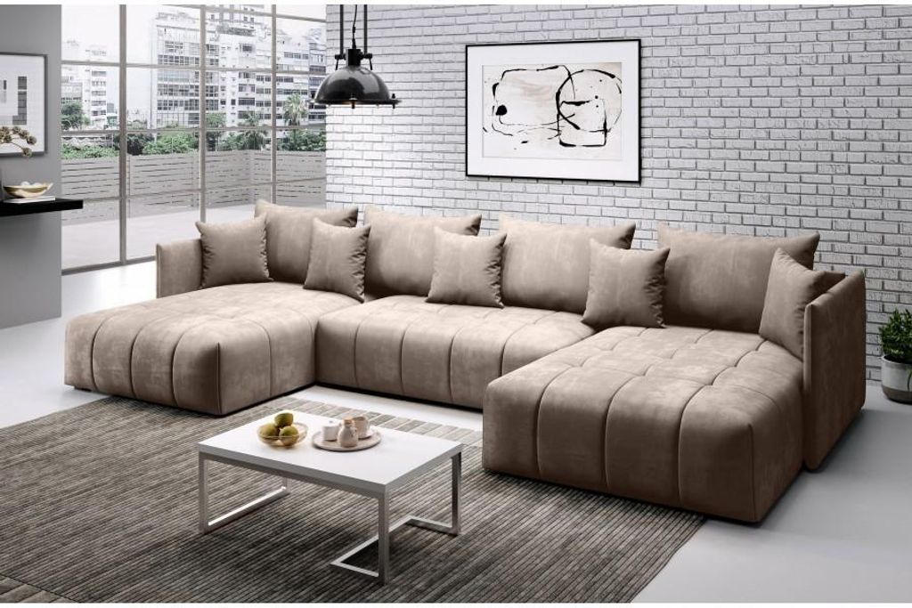 FURMEB24 ASPEN rohov pohovka do U s funkciou spania s Obrázok produktu 