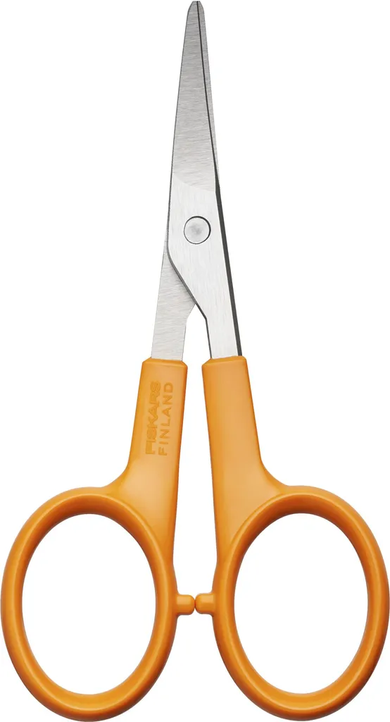 Ciseaux de broderie Fiskars courbés orange 10 cm - Précision de coupe