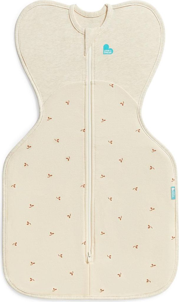 Love to Dream Swaddle Up Pucksack Naturmeliert Zweige, 1,5T Medium (6-8,5kg)