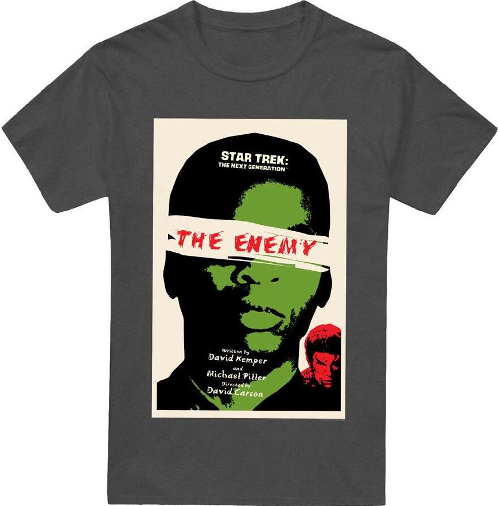 Star Trek - "The Next Generation Season 3 Episode 7" T-Shirt für Herren/Damen Uni TV17830 (S) (Holzkohle)
