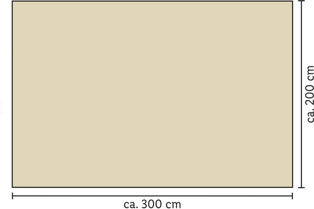 Sonnensegel Rechteck beige 200x 300cm Produktbild 