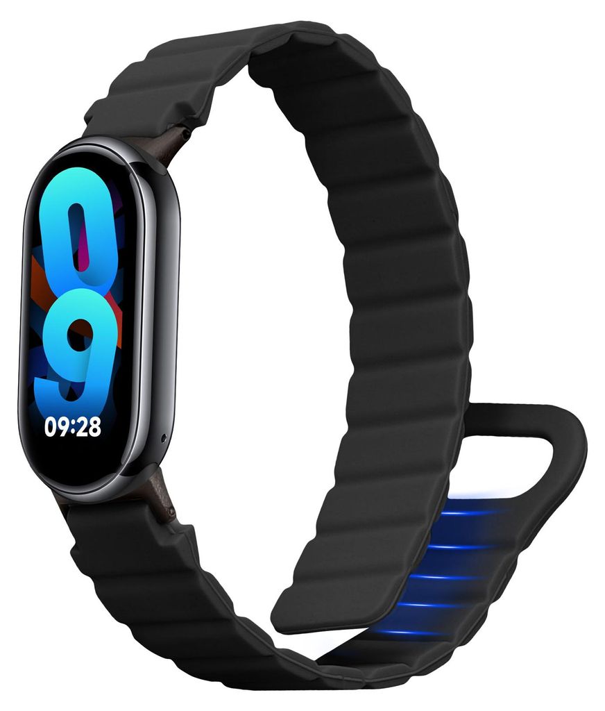 kwmobile Ersatzarmband kompatibel mit Xiaomi Mi Band 10 / Mi Band 9 / 8 Armband - Fitnesstracker Silikon Band mit Magnetverschluss