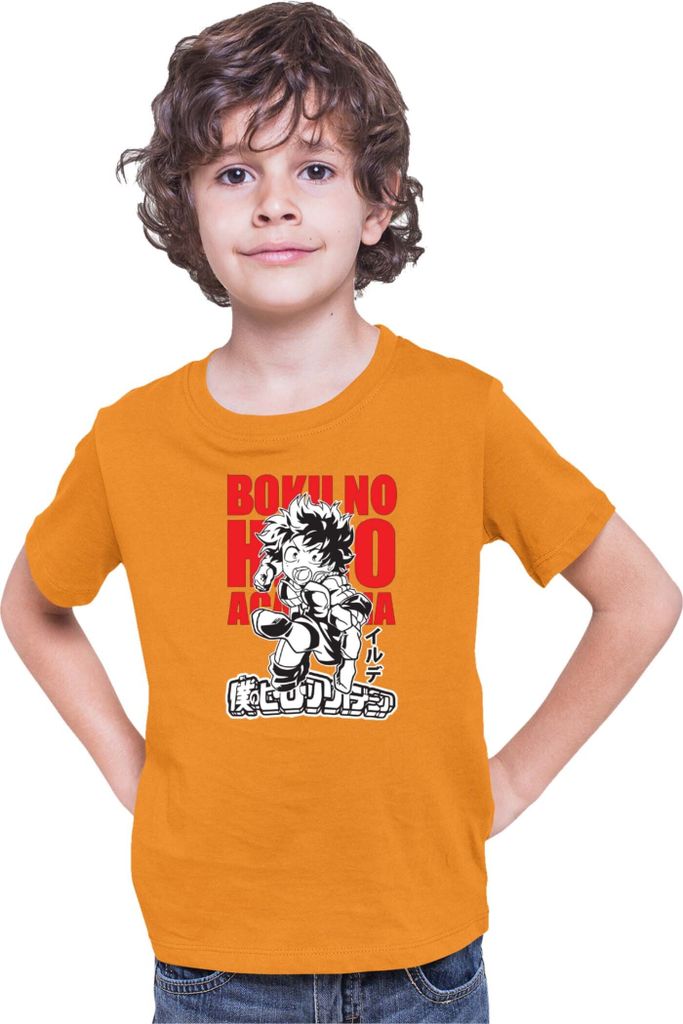 Kinder T-Shirt Japan Anime Manga My Hero Anime Academia 02 Hero School, 12-13 Jahr - 152 / Orange