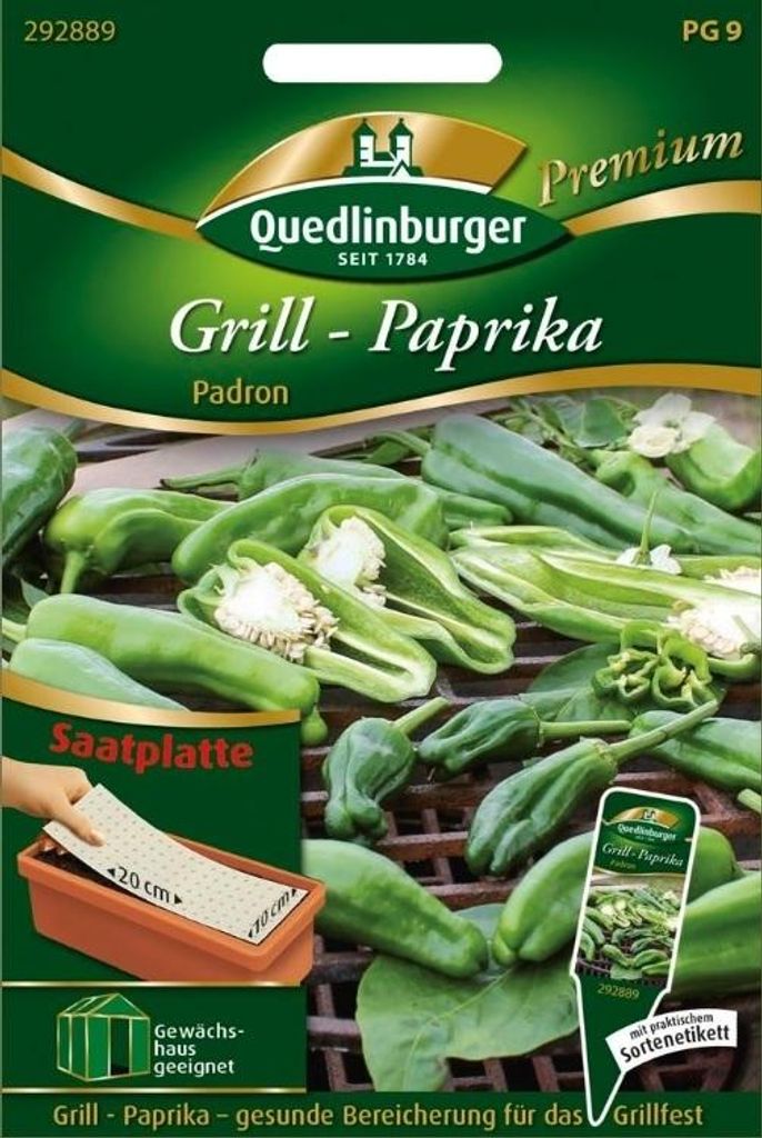 Grill-Paprika Padron (Saatplatte) | Paprikasamen von Quedlinburger