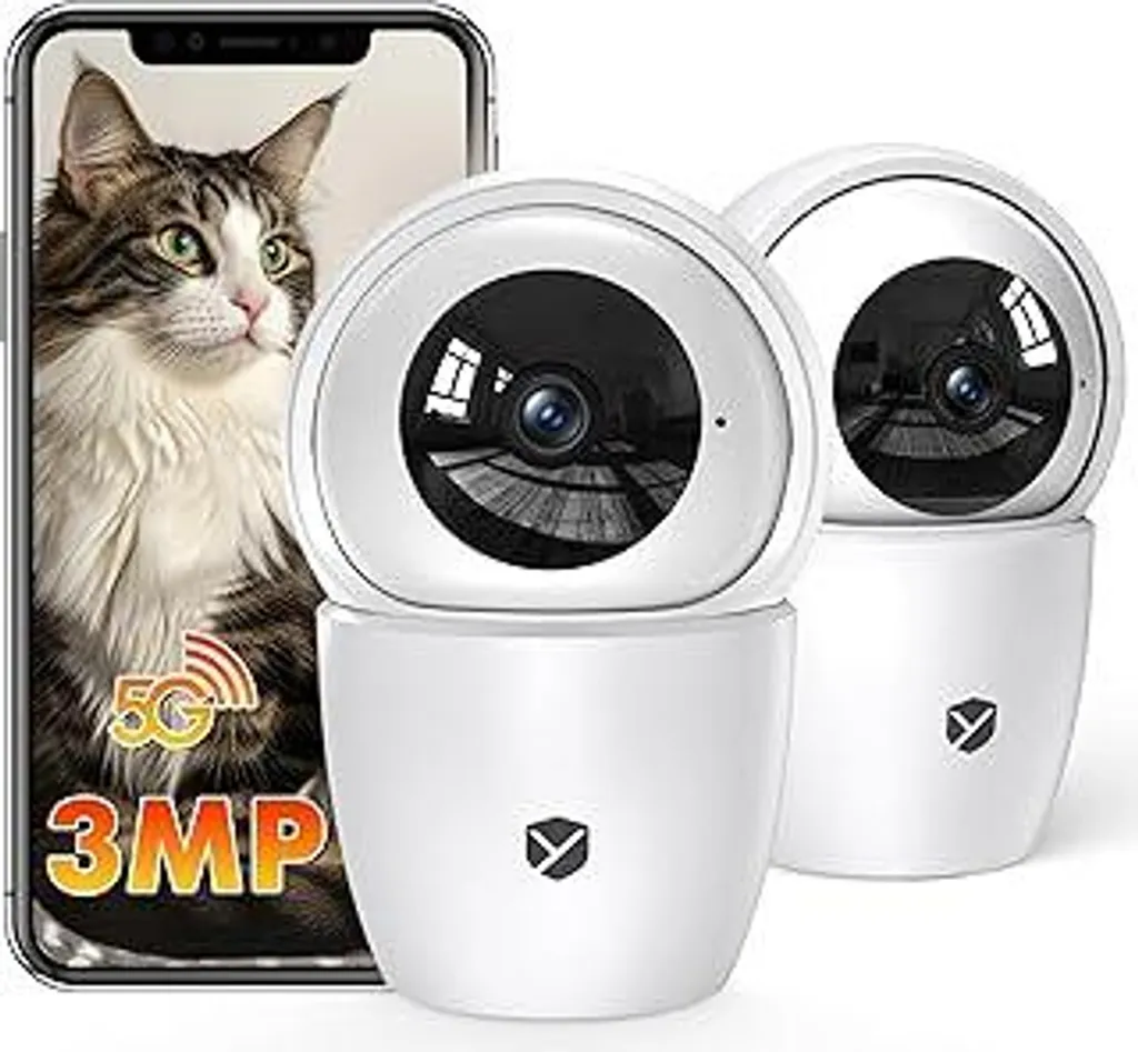 Smart Camera 2K WiFi 6 Ready 5GHz PTZ 360° AI Tracking Kit 2pz